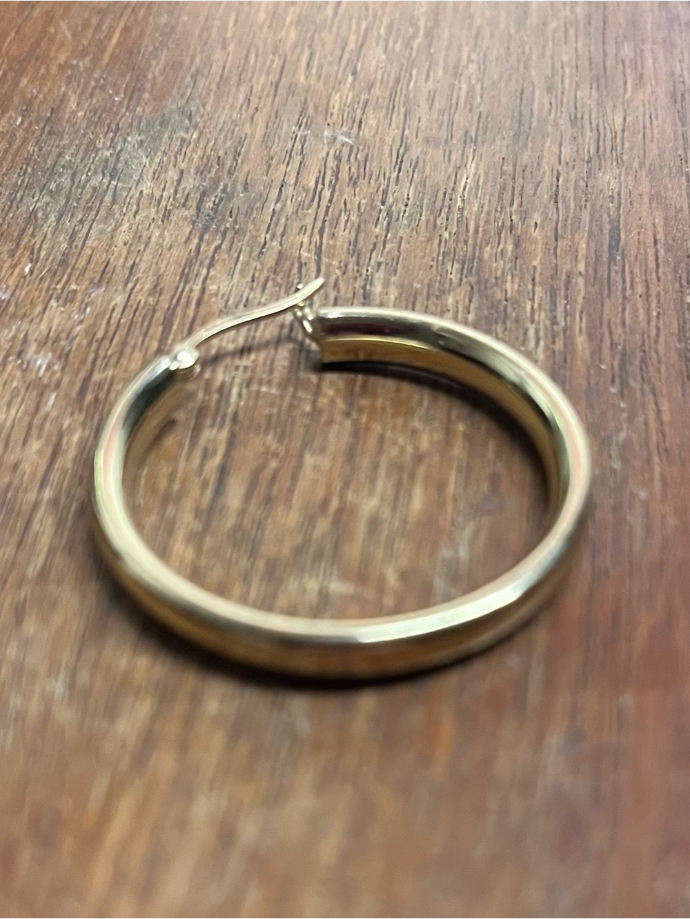 Macy's Polished Gold-Tone Hoop 1 Earring, lost the other